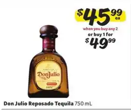 Winn Dixie Don Julio Reposado Tequila offer