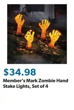 Sam's Club Member's Mark Zombie Hand Stake Lights, Set of 4 offer