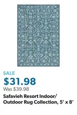 Sam's Club Safavieh Resort Indoor/Outdoor Rug Collection, 5' x 8' offer
