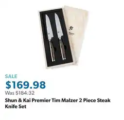 Sam's Club Shun & Kai Premier Tim Malzer 2 Piece Steak Knife Set offer