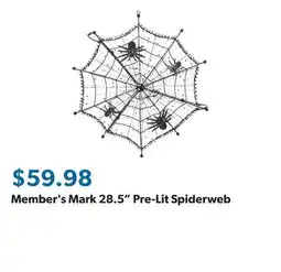 Sam's Club Member's Mark 28.5 Pre-Lit Spiderweb offer