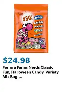 Sam's Club Ferrera Farms Nerds Classic Fun, Halloween Candy, Variety Mix Bag, 105.7 oz, 430 pcs offer