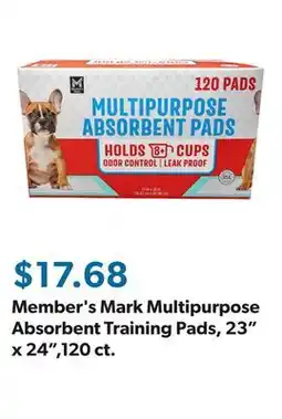 Sam's Club Member's Mark Multipurpose Absorbent Training Pads, 23 x 24,120 ct offer