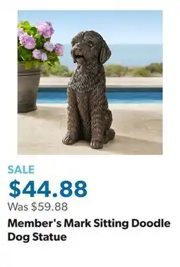Sam's Club Member's Mark Sitting Doodle Dog Statue offer