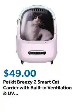 Sam's Club Petkit Breezy 2 Smart Cat Carrier with Built-in Ventilation & UV Protection offer