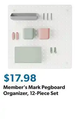 Sam's Club Member's Mark Pegboard Organizer, 12-Piece Set offer