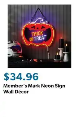 Sam's Club Member's Mark Neon Sign Wall Décor offer