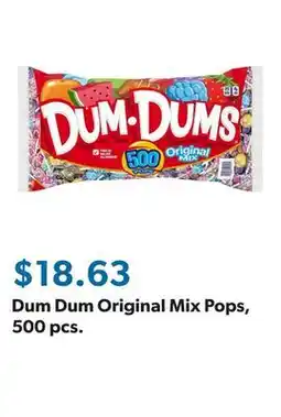 Sam's Club Dum Dum Original Mix Pops, 500 pcs offer