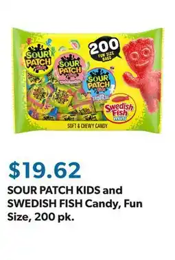 Sam's Club SOUR PATCH KIDS and SWEDISH FISH Candy, Fun Size, 200 pk offer