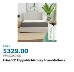Sam's Club LulaaBED Flippable Memory Foam Mattress offer