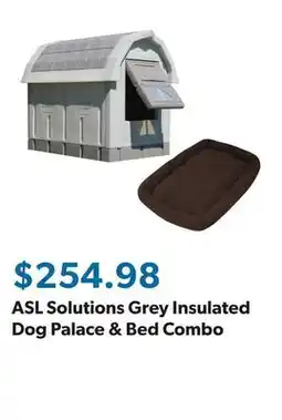 Sam's Club ASL Solutions Grey Insulated Dog Palace & Bed Combo offer