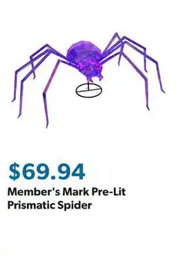 Sam's Club Member's Mark Pre-Lit Prismatic Spider offer