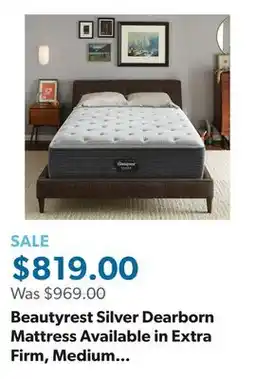 Sam's Club Beautyrest Silver Dearborn Mattress Available in Extra Firm, Medium Pillow Top, and Plush offer