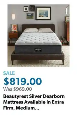 Sam's Club Beautyrest Silver Dearborn Mattress Available in Extra Firm, Medium Pillow Top, and Plush offer