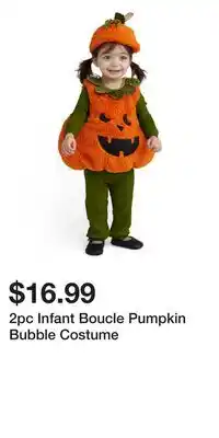 TJ Maxx 2pc Infant Boucle Pumpkin Bubble Costume offer