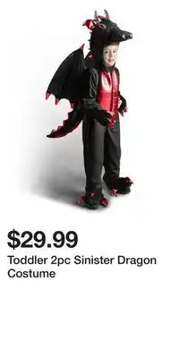TJ Maxx Toddler 2pc Sinister Dragon Costume offer