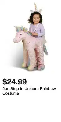 TJ Maxx 2pc Step In Unicorn Rainbow Costume offer
