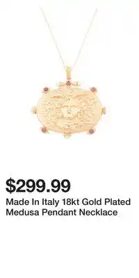 TJ Maxx Made In Italy 18kt Gold Plated Medusa Pendant Necklace offer