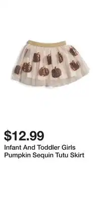 TJ Maxx Infant And Toddler Girls Pumpkin Sequin Tutu Skirt offer