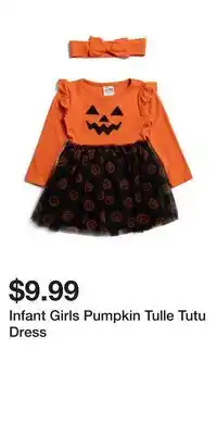 TJ Maxx Infant Girls Pumpkin Tulle Tutu Dress offer