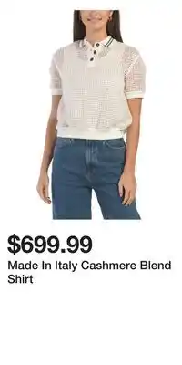 TJ Maxx Made In Italy Cashmere Blend Shirt offer