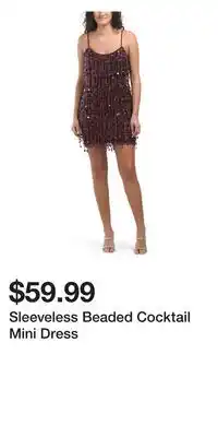 TJ Maxx Sleeveless Beaded Cocktail Mini Dress offer