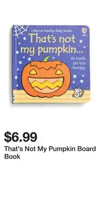 TJ Maxx That's Not My Pumpkin Board Book offer