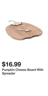 TJ Maxx Pumpkin Cheese Board With Spreader offer