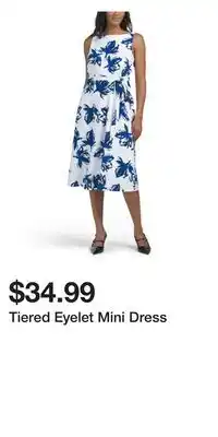 TJ Maxx Tiered Eyelet Mini Dress offer