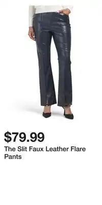 TJ Maxx The Slit Faux Leather Flare Pants offer