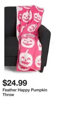 TJ Maxx Feather Happy Pumpkin Throw offer