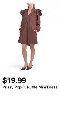 TJ Maxx Prissy Poplin Ruffle Mini Dress offer