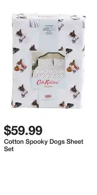 TJ Maxx Cotton Spooky Dogs Sheet Set offer