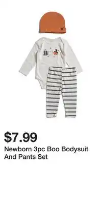 TJ Maxx Newborn 3pc Boo Bodysuit And Pants Set offer