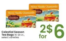 Albertsons Celestial season tea bags offer