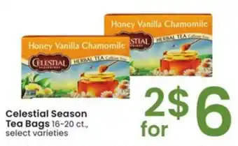 Albertsons Celestial season tea bags offer