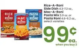 Albertsons Rice-a-roni side dish mac-a-roni pasta mix or pasta roni offer