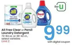 Albertsons All free clear or persil laundry detergent offer