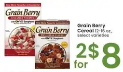 Albertsons Grain Berry Cereal offer