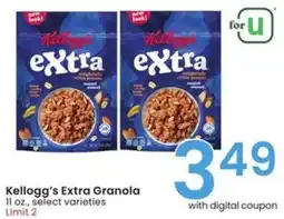 Albertsons Kellogg's Extra Granola offer