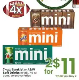 Albertsons 7-up, Sunkist or A&W Soft Drinks offer