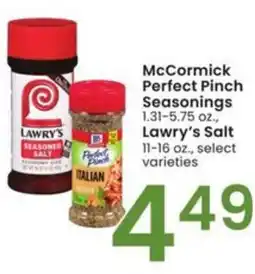Albertsons McCormick Perfect Pinch Seasonings and Lawry's Salt offer