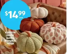 Aldi Kirkton house jumbo Pumpkin Pillow offer