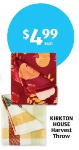 Aldi Kirkton house harvest throw offer