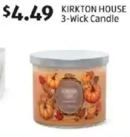 Aldi Kirkton house 3-wick candle offer