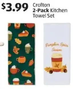 Aldi Crofton 2-Pack Kitchen Towel Set offer