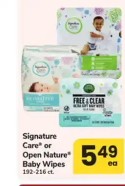 ACME Signature Care or Open Nature Baby Wipes offer