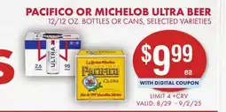 Smart & Final PACIFICO OR MICHELOB ULTRA BEER offer