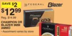 Dunham's Sports CHAMPION OR BLAZER 9MM AMMO offer
