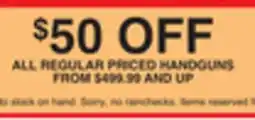 Dunham's Sports ALL REGULAR PRICE HANDGUNS offer